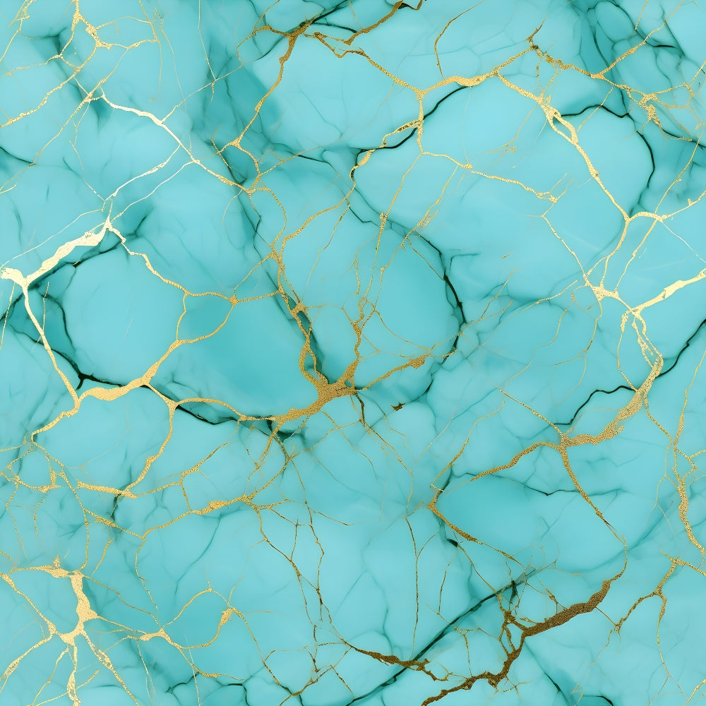 turquoise, aqua, teal, gold veining, cracked marble, stone texture, geological pattern, luxurious, elegant,, fabric panel, metallic accents, natural stone, mineral pattern, organic cracks, decorative fabric, crafting material, sewing fabric, marble effect