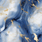 navy blue, white, gold, marble pattern, cracked texture, veining, abstract design, fluid swirls, luxurious, elegant,, fabric panel, geological, stone texture, metallic accents, flowing lines, organic patterns, sophisticated, modern art style, mineral inspired