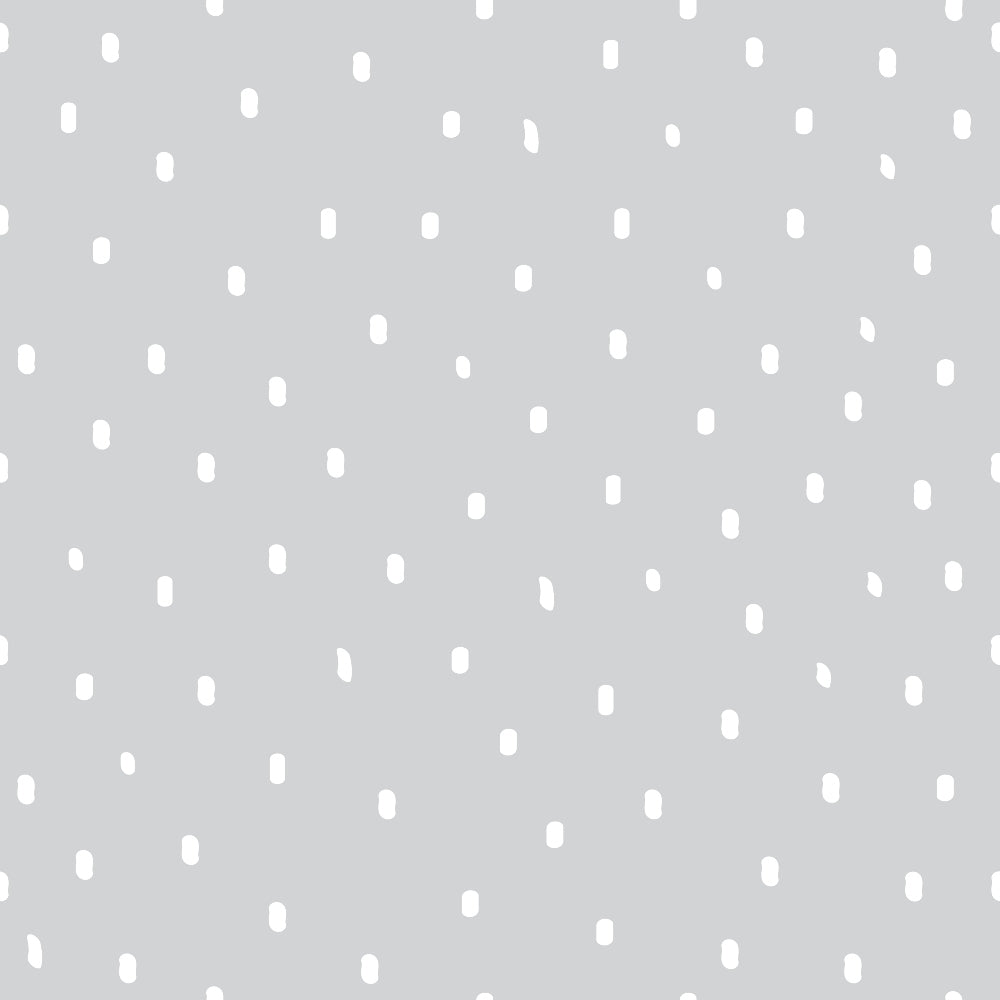 light gray, white dots, polka dot pattern, scattered spots, small circles, random placement, geometric design, simple pattern, cotton fabric, quilting material, neutral colors, minimalist style, subtle texture, crafting fabric, sewing material, monochromatic scheme