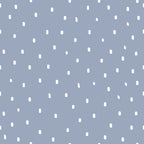 periwinkle blue, white dots, polka dot pattern, scattered dots, oval shapes, soft blue, pale blue, dusty blue,, fabric panel, geometric pattern, dotted design, nursery fabric, baby fabric, soft pattern, gentle design, cotton fabric, crafting material, sewing fabric