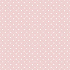 pastel pink, white polka dots, small dots, regular pattern, soft pink background, minimalist design, simple geometric, sweet aesthetic,, fabric panel, delicate pattern, feminine colors, nursery fabric, baby quilt, crafting material, sewing fabric, repeating motif, gentle mood, vintage inspired