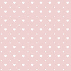 pastel pink, white hearts, small dots, polka dots, repeating pattern, romantic design, sweet motif,, fabric panel, geometric hearts, minimalist pattern, soft pink background, valentine theme, love symbols, nursery fabric, delicate design, feminine style, craft fabric, sewing material