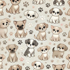 Cubist Canines Pattern 1 Minky Fabric