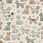 Cubist Canines Pattern 12 Minky Fabric