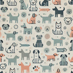 Cubist Canines Pattern 13 Minky Fabric