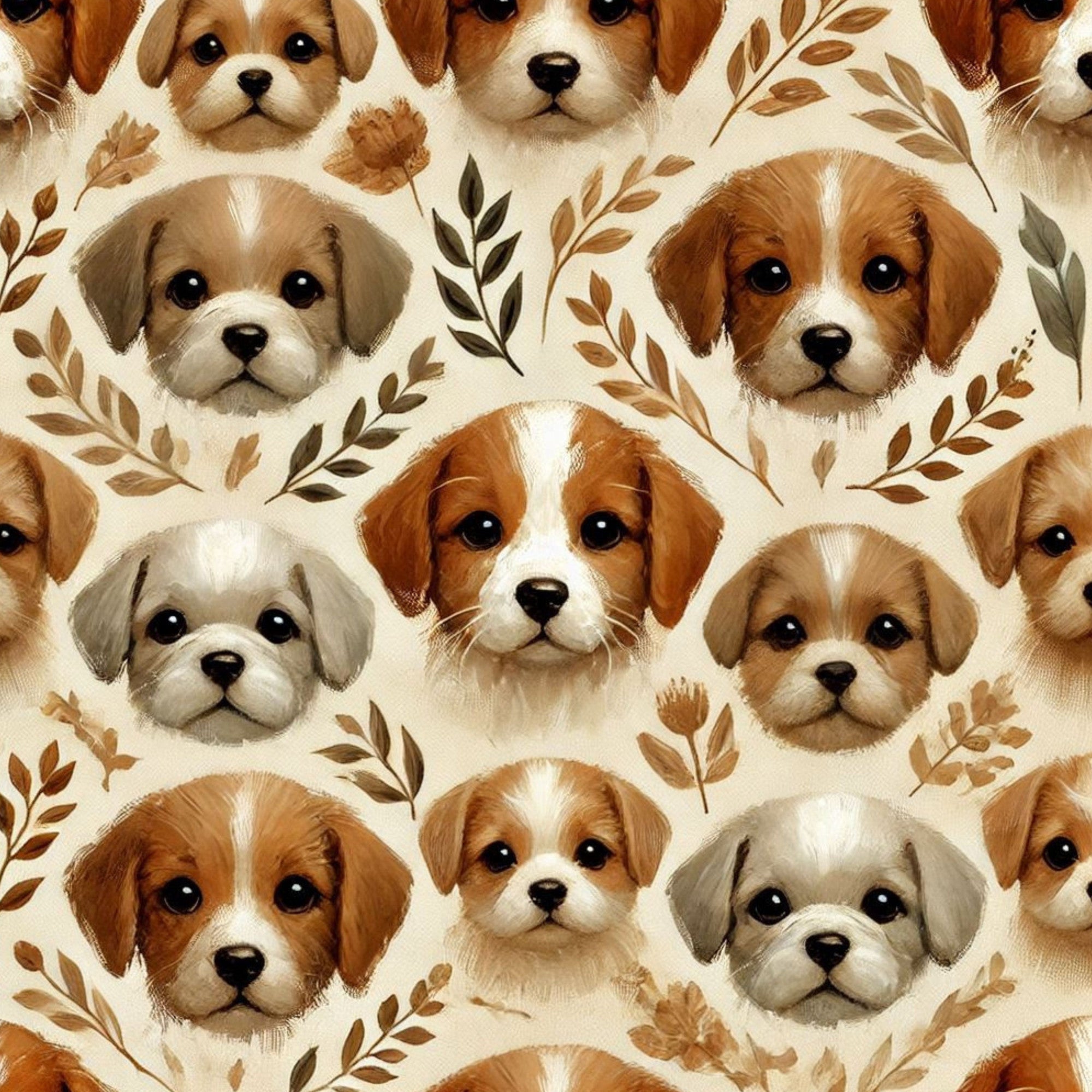 Cubist Canines Pattern 3 Minky Fabric