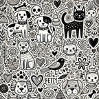 Cubist Canines Pattern 30 Minky Fabric