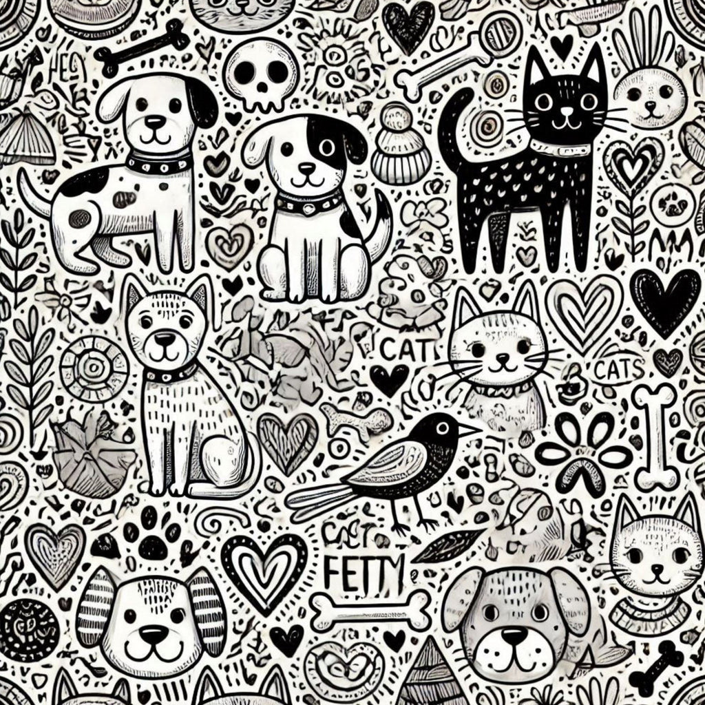 Cubist Canines Pattern 30 Minky Fabric