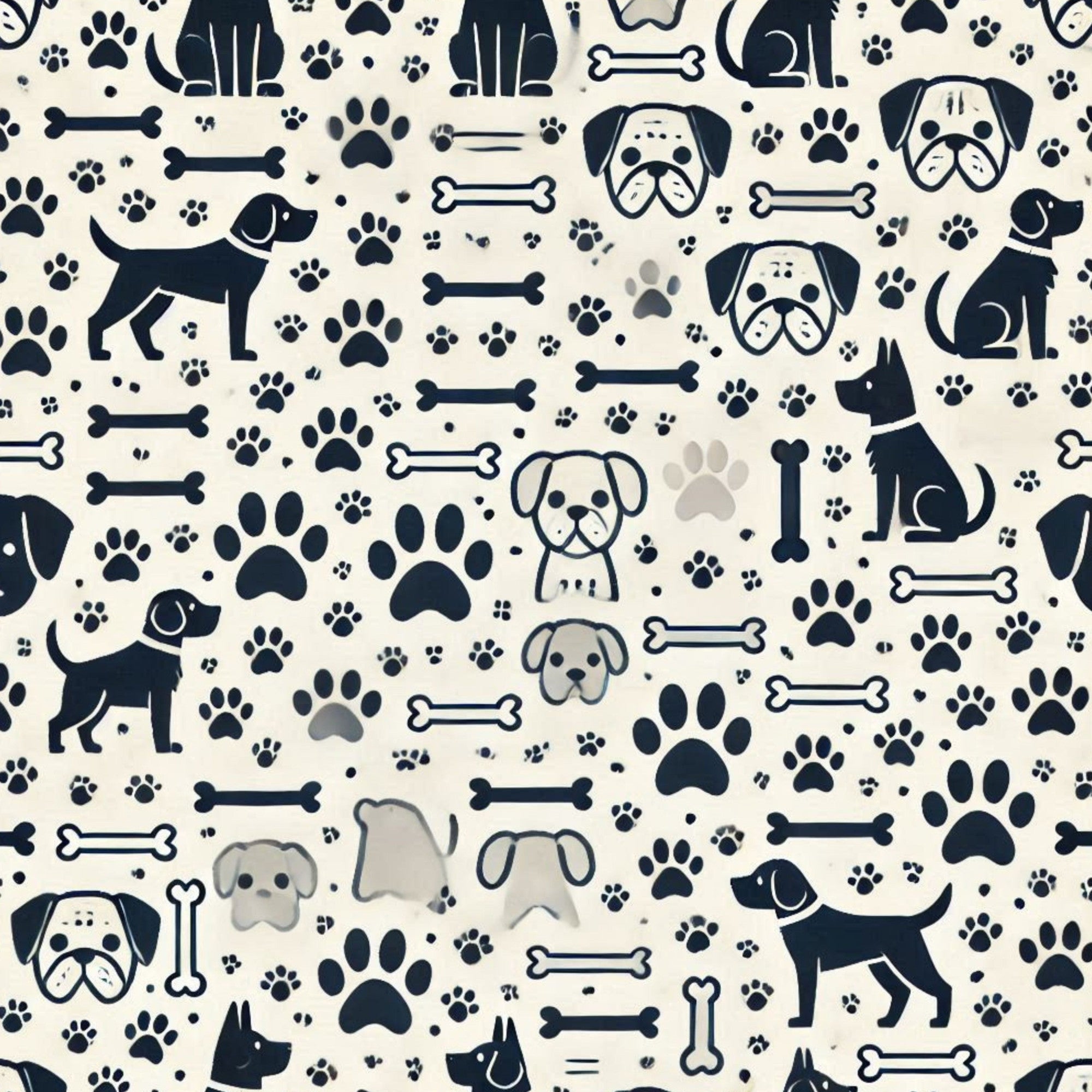 Cubist Canines Pattern 35 Minky Fabric