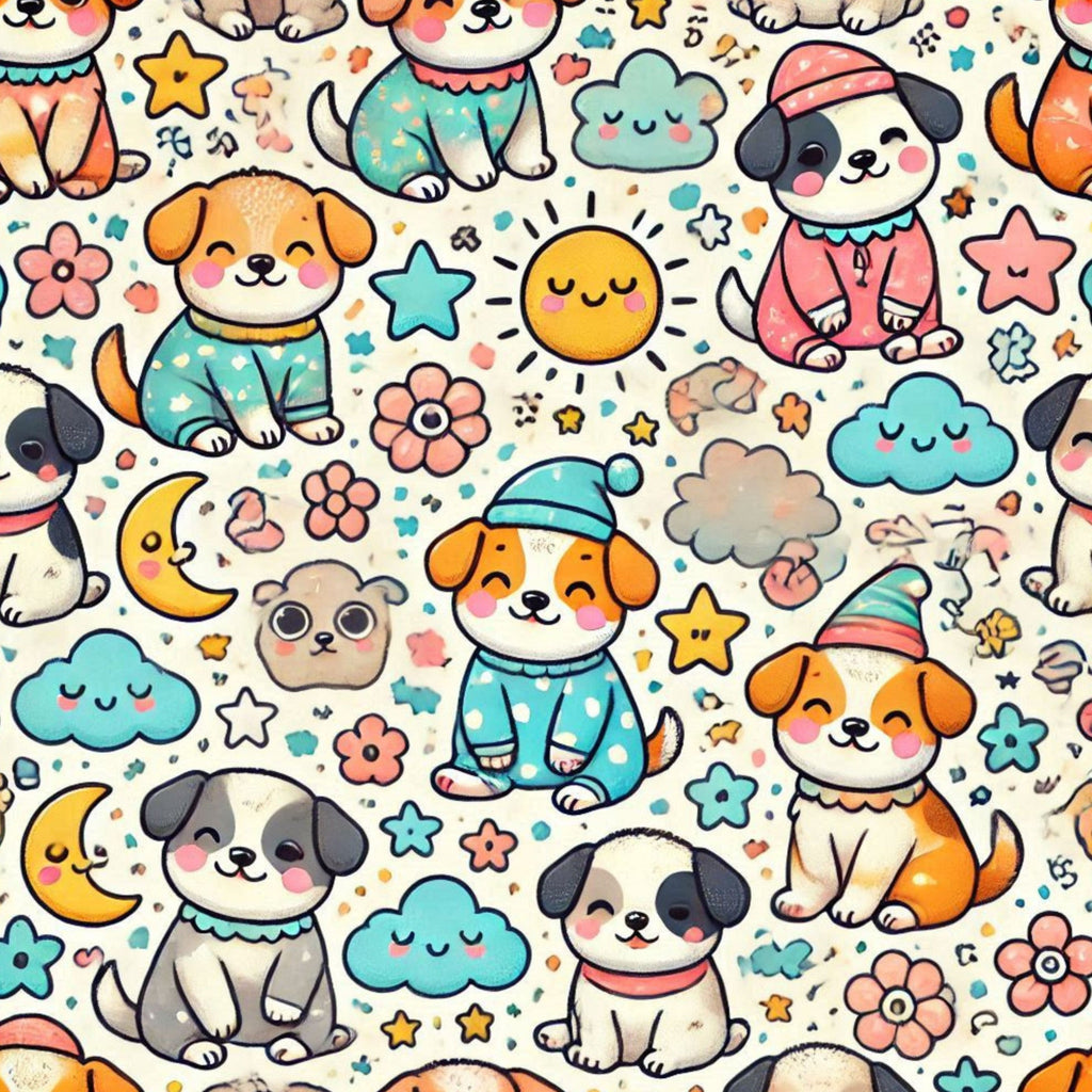 Cubist Canines Pattern 5 Minky Fabric