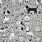 Cubist Canines Pattern 9 Minky Fabric