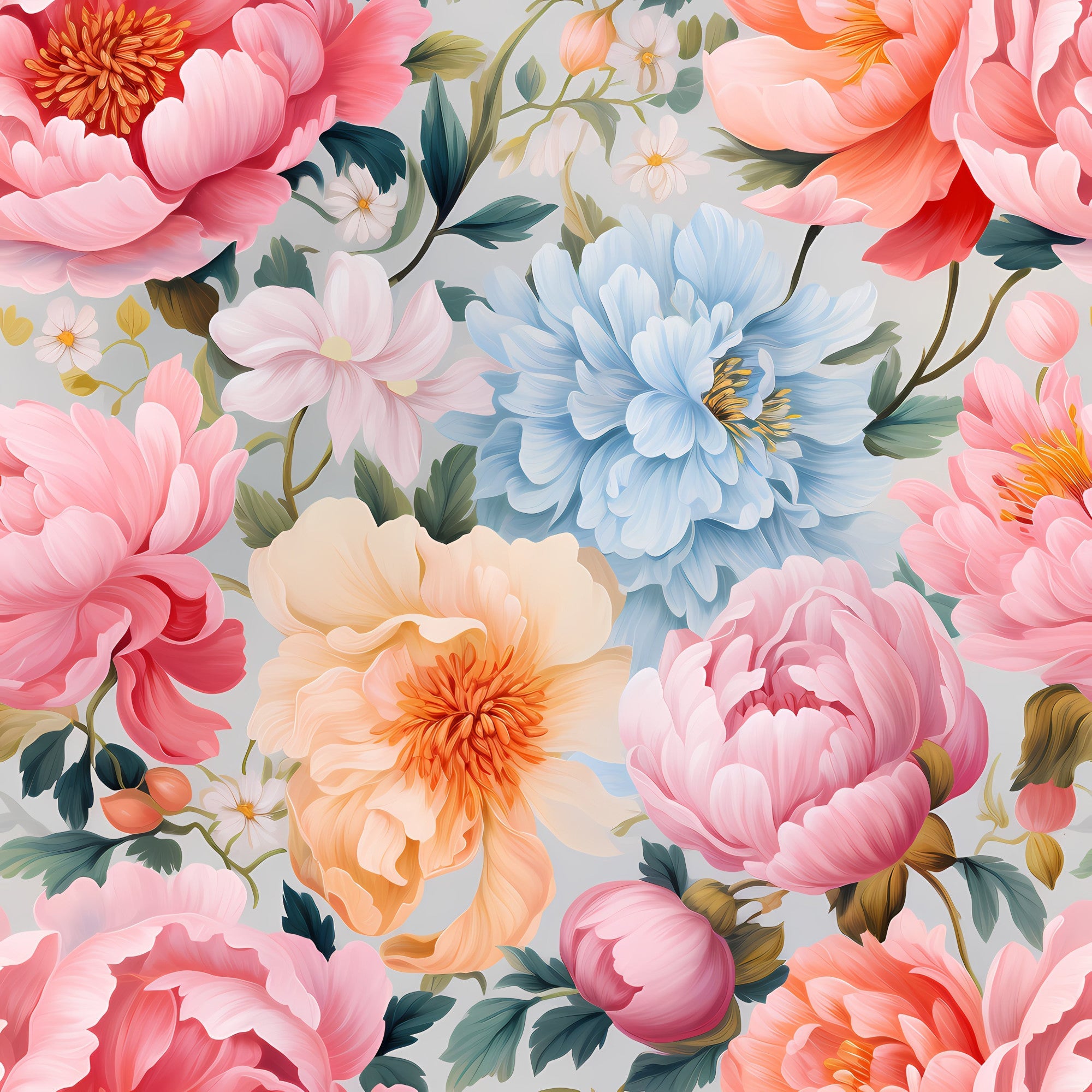 Delicate Petals Pattern 7 Minky Fabric