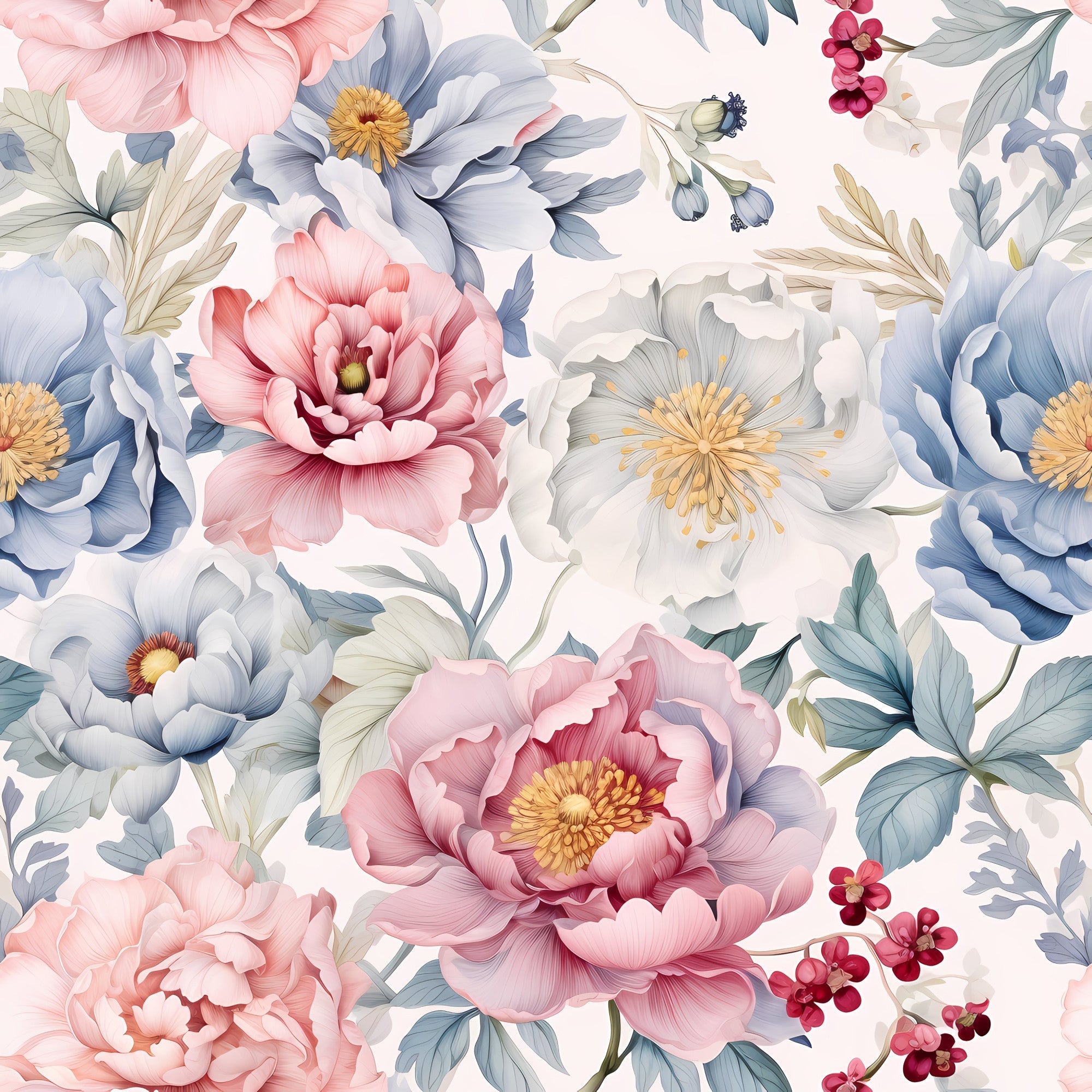 Delicate Petals Pattern 8 Minky Fabric