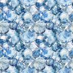blue, light blue, navy blue, white, silver, diamonds, gemstones, crystals, geometric pattern, faceted stones, sparkly, shimmery, repeating pattern,, fabric panel, luxury, elegant, precious stones, jewelry inspired, multifaceted