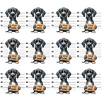 great dane, dog mugshots, police lineup, height chart, gray dogs, black dogs, white chest markings, cartoon style, playful design, repeating pattern,, fabric panel, humorous theme, pet lover, dog breeds, measurement lines, whimsical art, craft fabric, sewing material