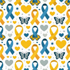 Ribbons of Hope Pattern 1 Minky Fabric
