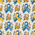 Ribbons of Hope Pattern 10 Minky Fabric