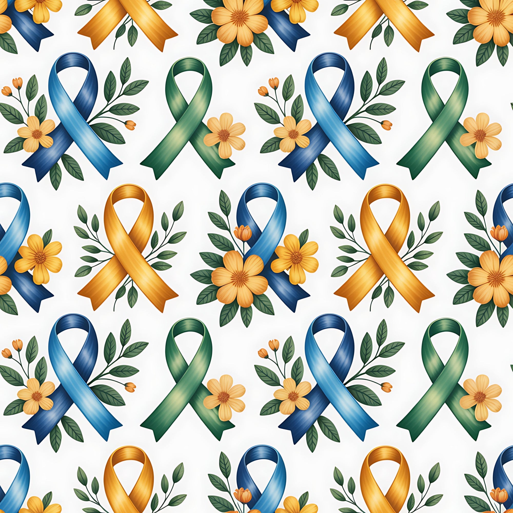 Ribbons of Hope Pattern 11 Minky Fabric