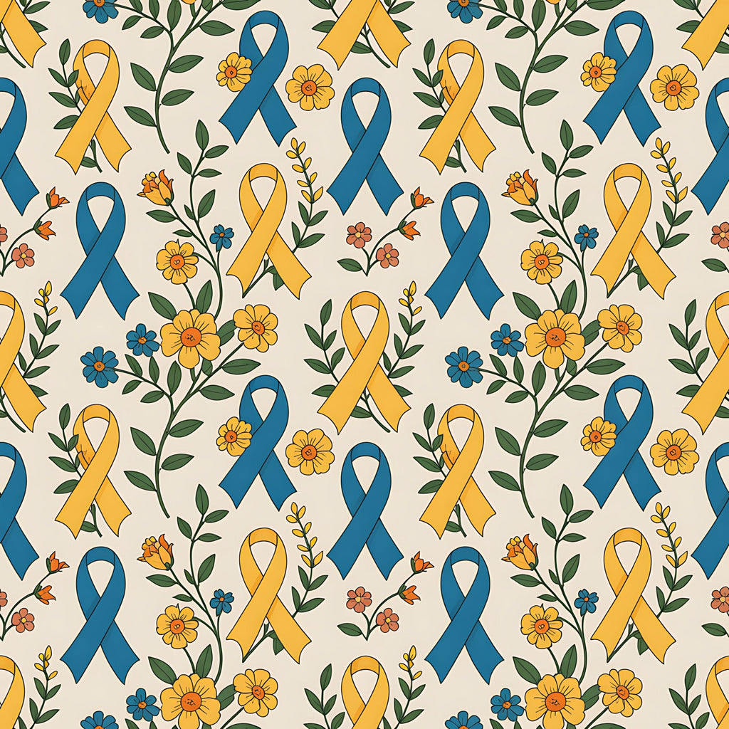 Ribbons of Hope Pattern 12 Minky Fabric