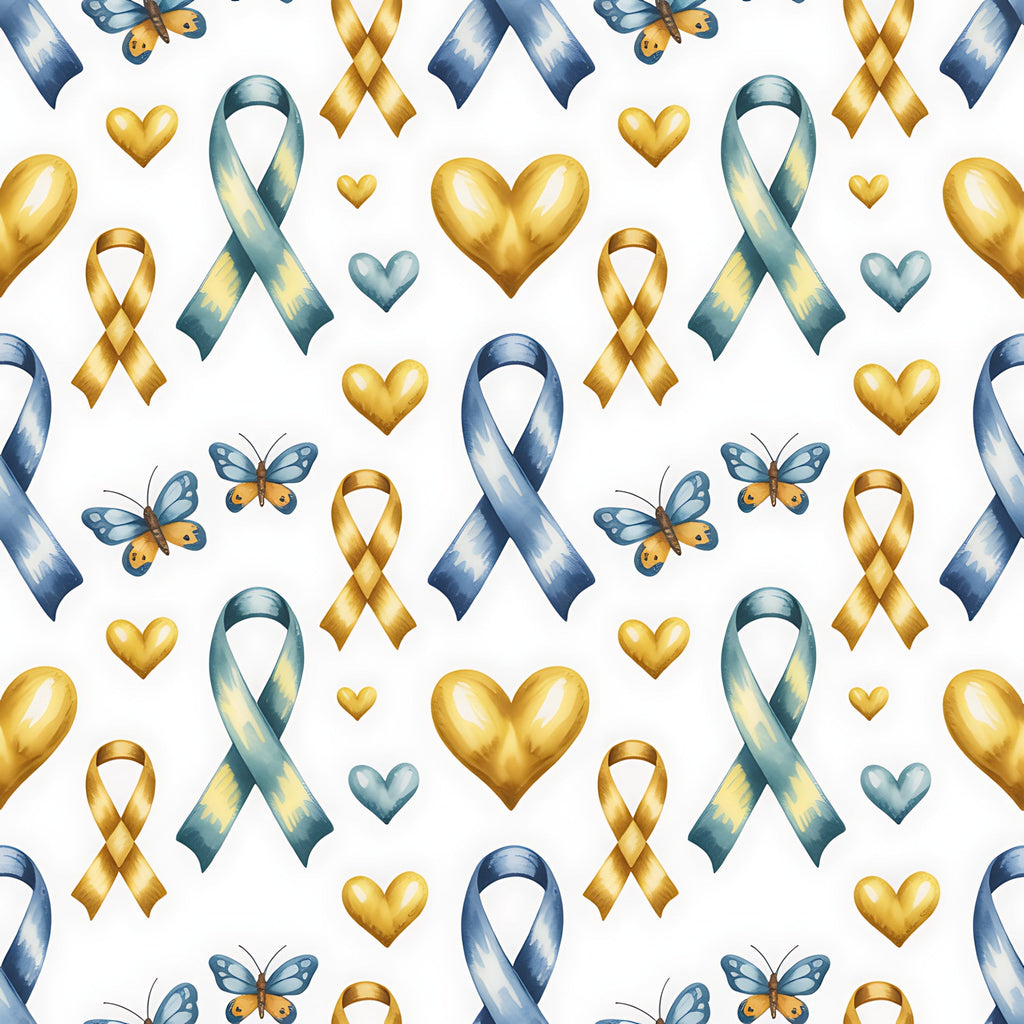 Ribbons of Hope Pattern 13 Minky Fabric