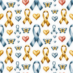 Ribbons of Hope Pattern 14 Minky Fabric