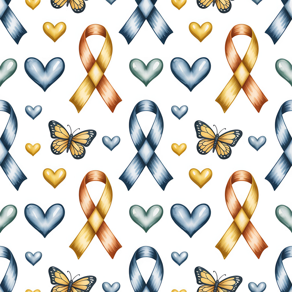 Ribbons of Hope Pattern 15 Minky Fabric