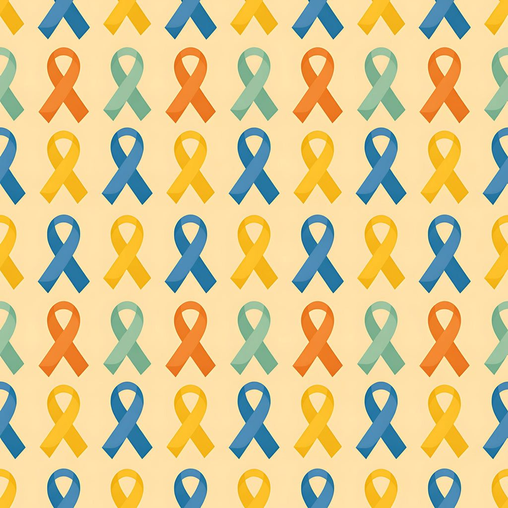 Ribbons of Hope Pattern 19 Minky Fabric