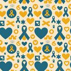 Ribbons of Hope Pattern 22 Minky Fabric