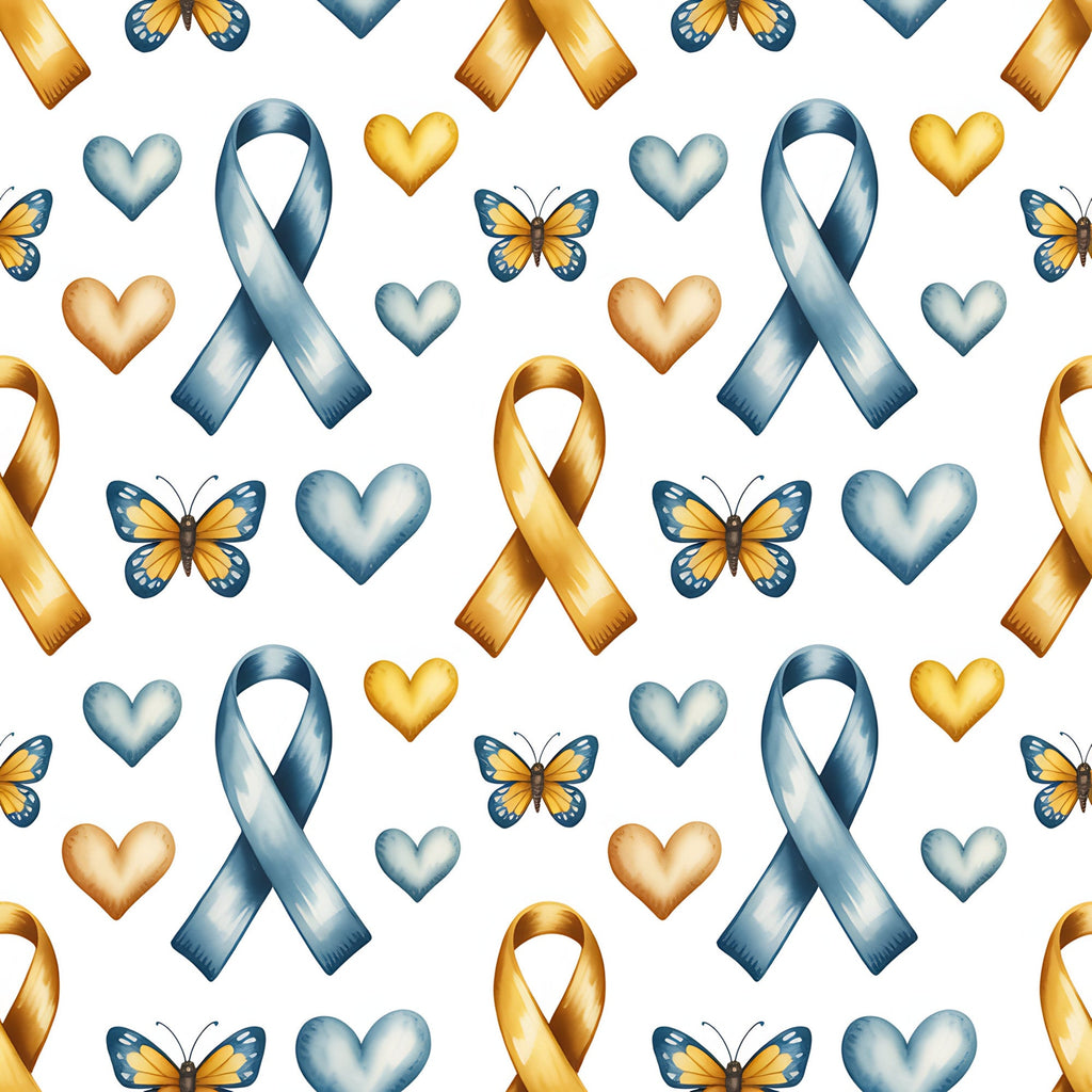 Ribbons of Hope Pattern 23 Minky Fabric