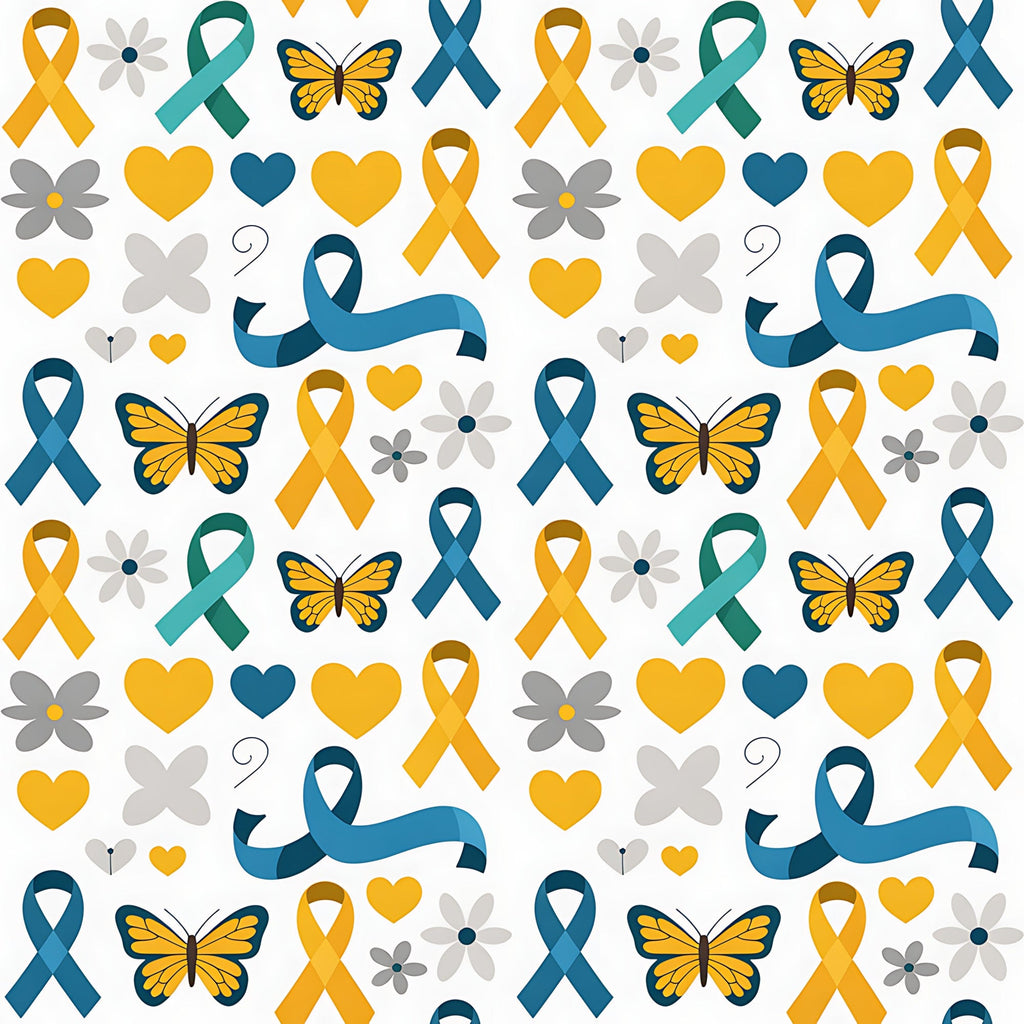 Ribbons of Hope Pattern 29 Minky Fabric