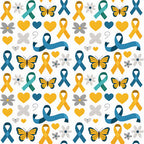 Ribbons of Hope Pattern 29 Minky Fabric