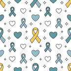 Ribbons of Hope Pattern 4 Minky Fabric