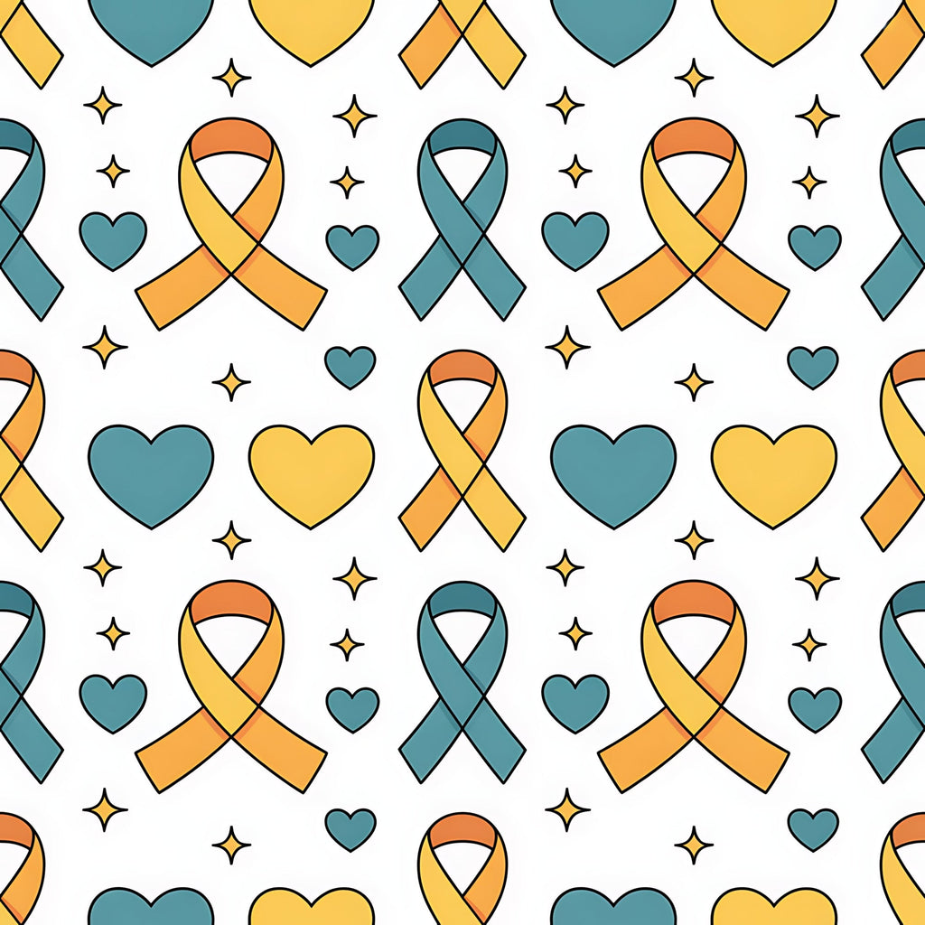 Ribbons of Hope Pattern 5 Minky Fabric