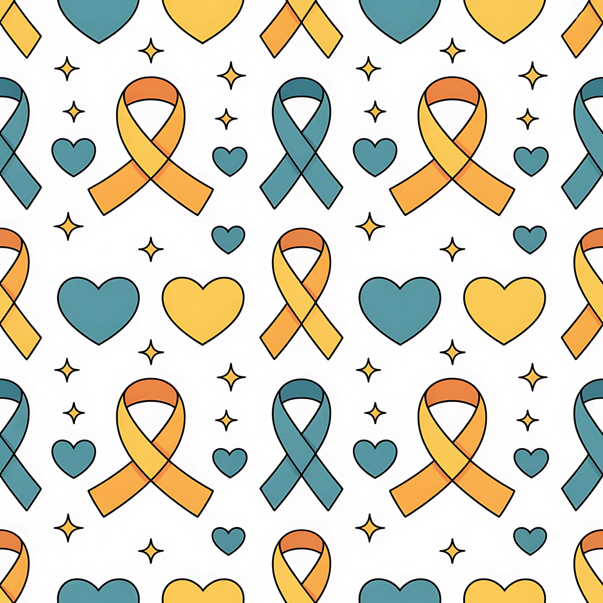 Ribbons of Hope Pattern 5 Minky Fabric