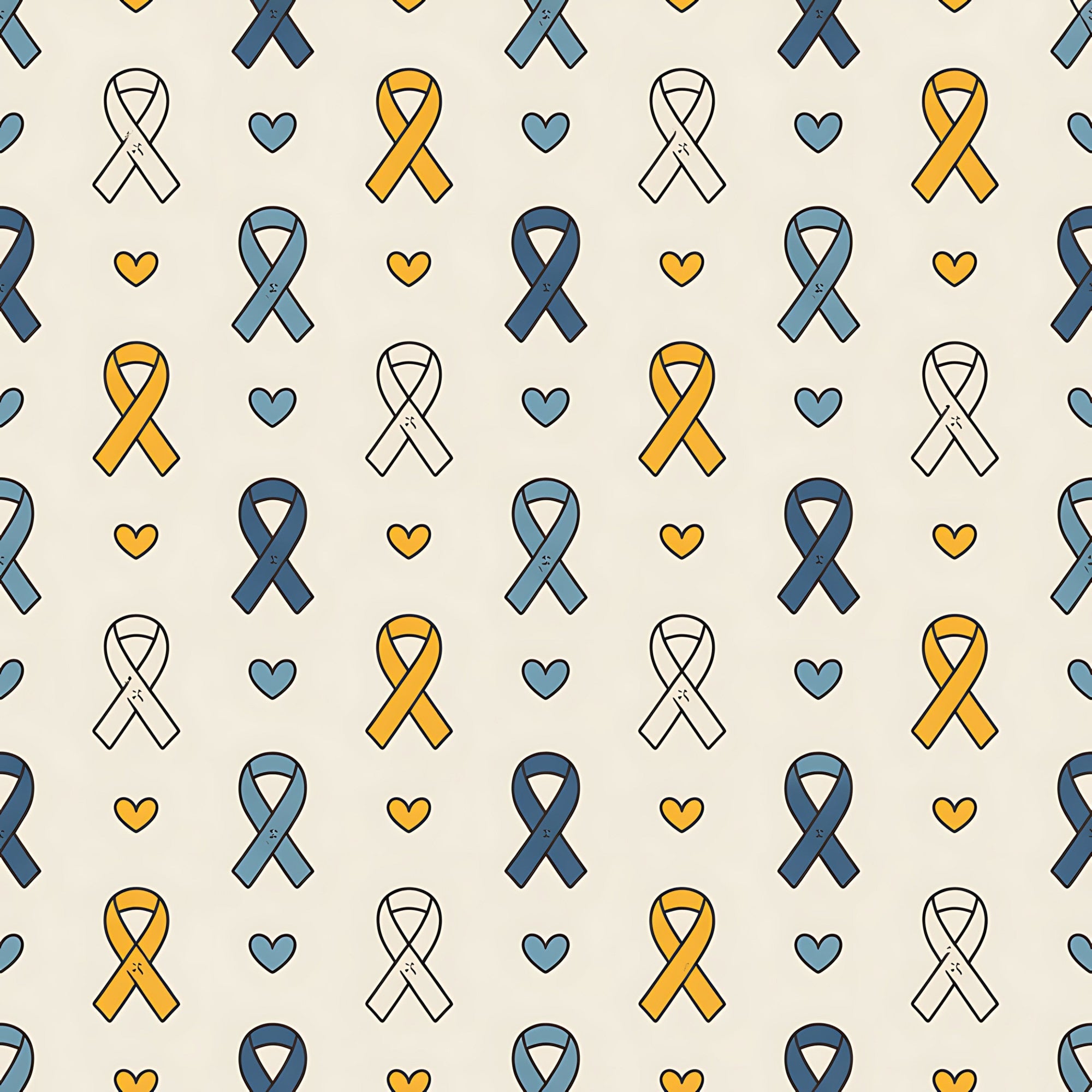 Ribbons of Hope Pattern 7 Minky Fabric