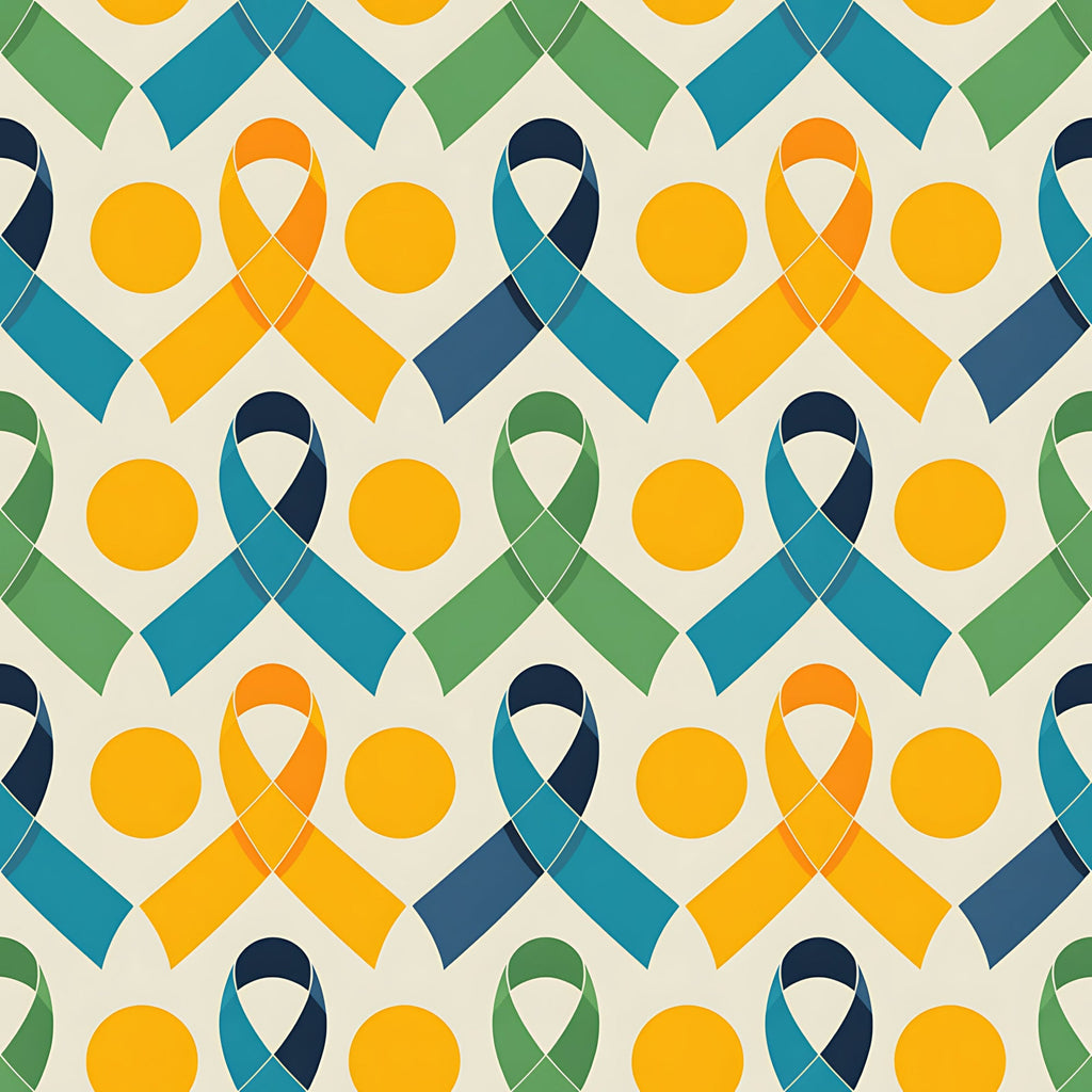 Ribbons of Hope Pattern 8 Minky Fabric