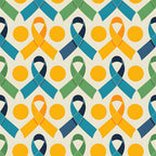 Ribbons of Hope Pattern 8 Minky Fabric