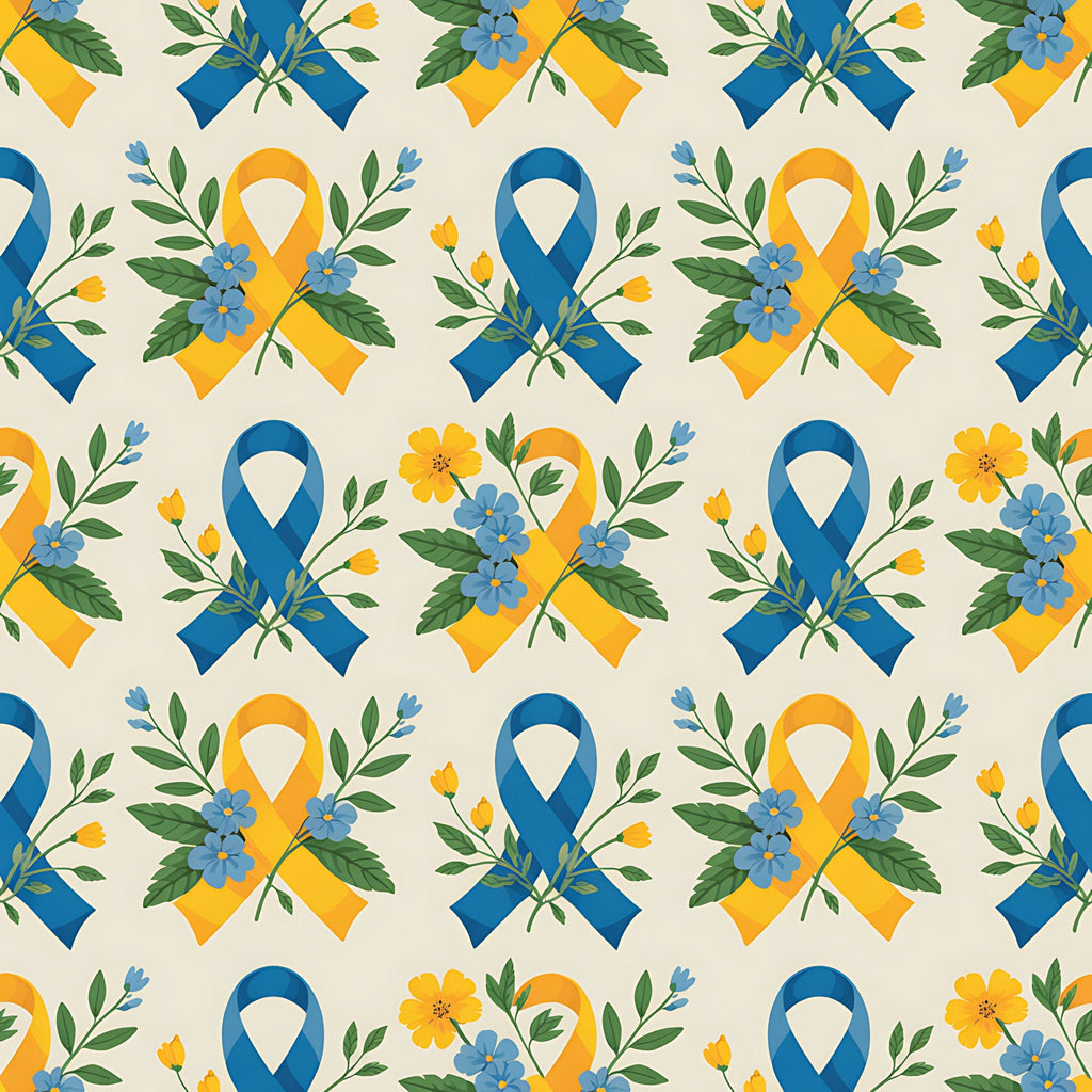Ribbons of Hope Pattern 9 Minky Fabric