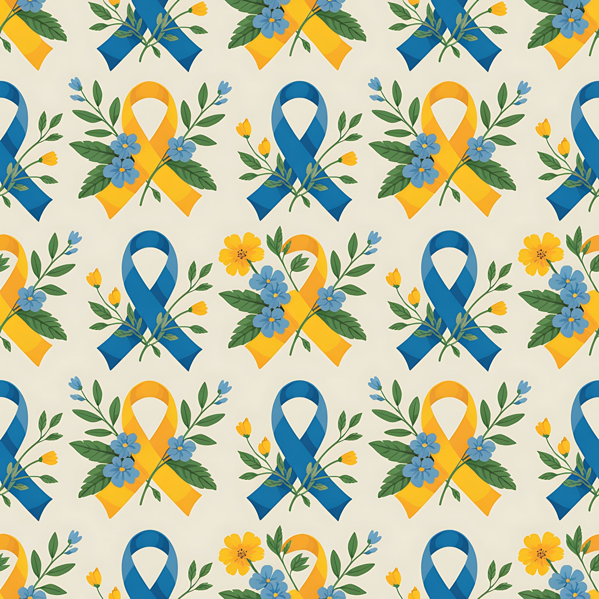 Ribbons of Hope Pattern 9 Minky Fabric