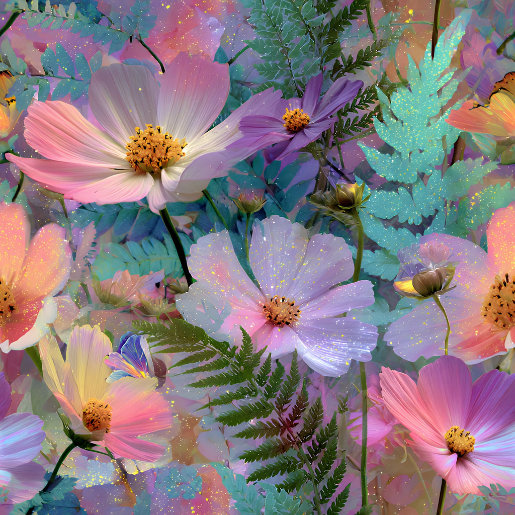 Opal Garden Pattern 2 Minky Fabric