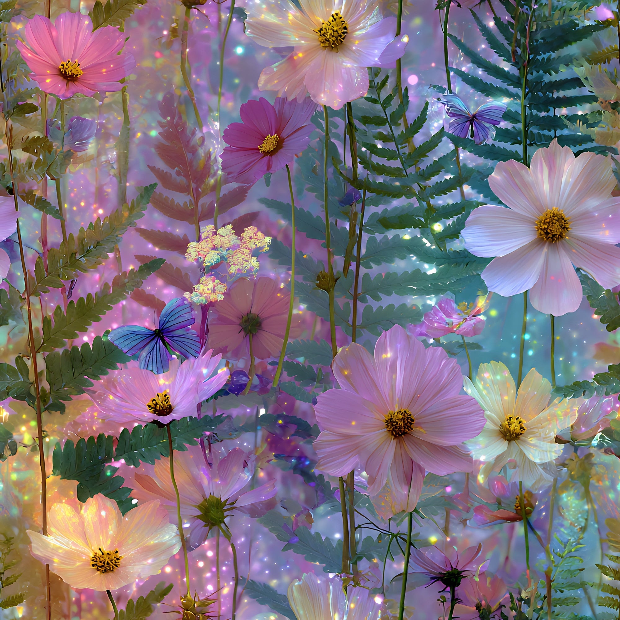Opal Garden Pattern 7 Minky Fabric