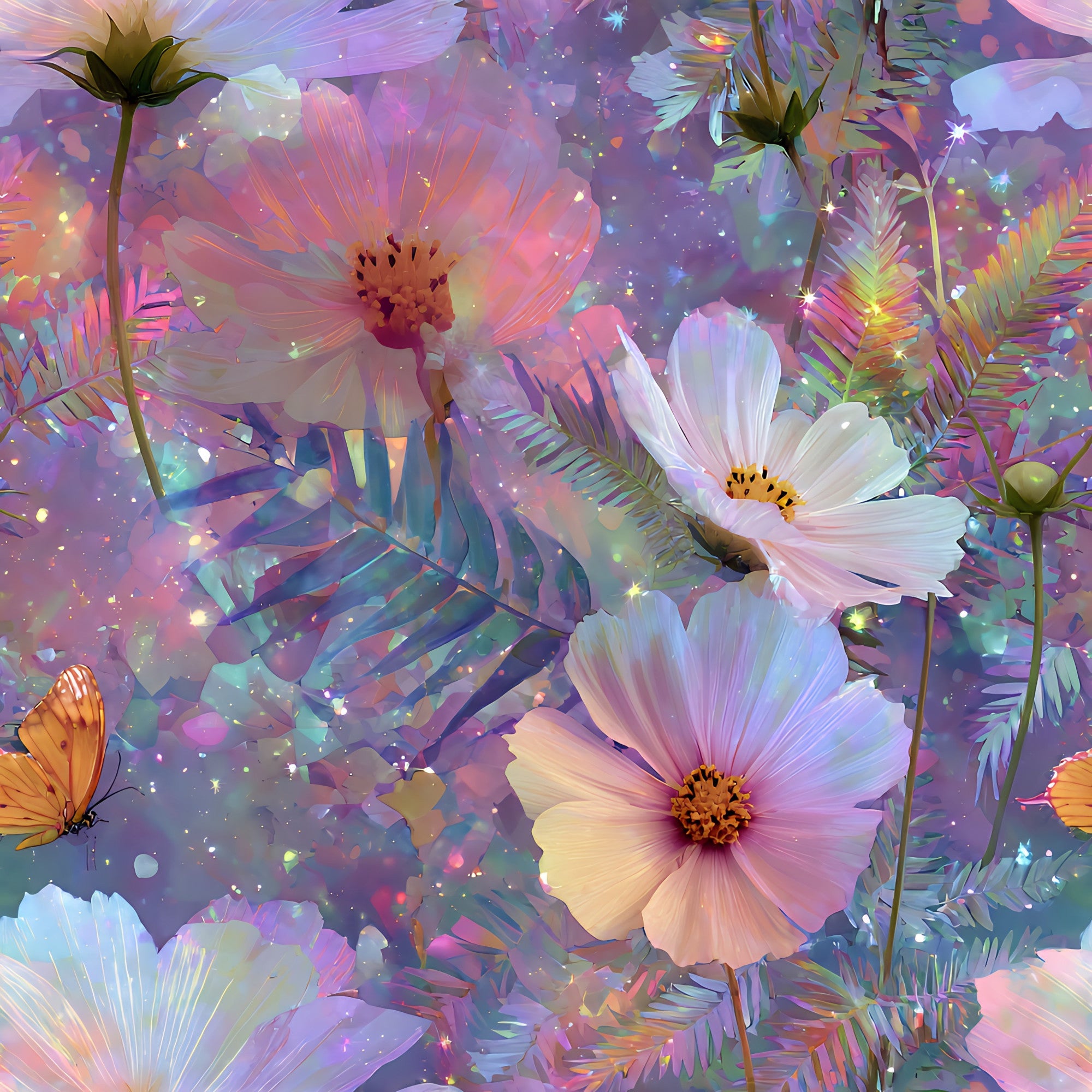 Opal Garden Pattern 8 Minky Fabric
