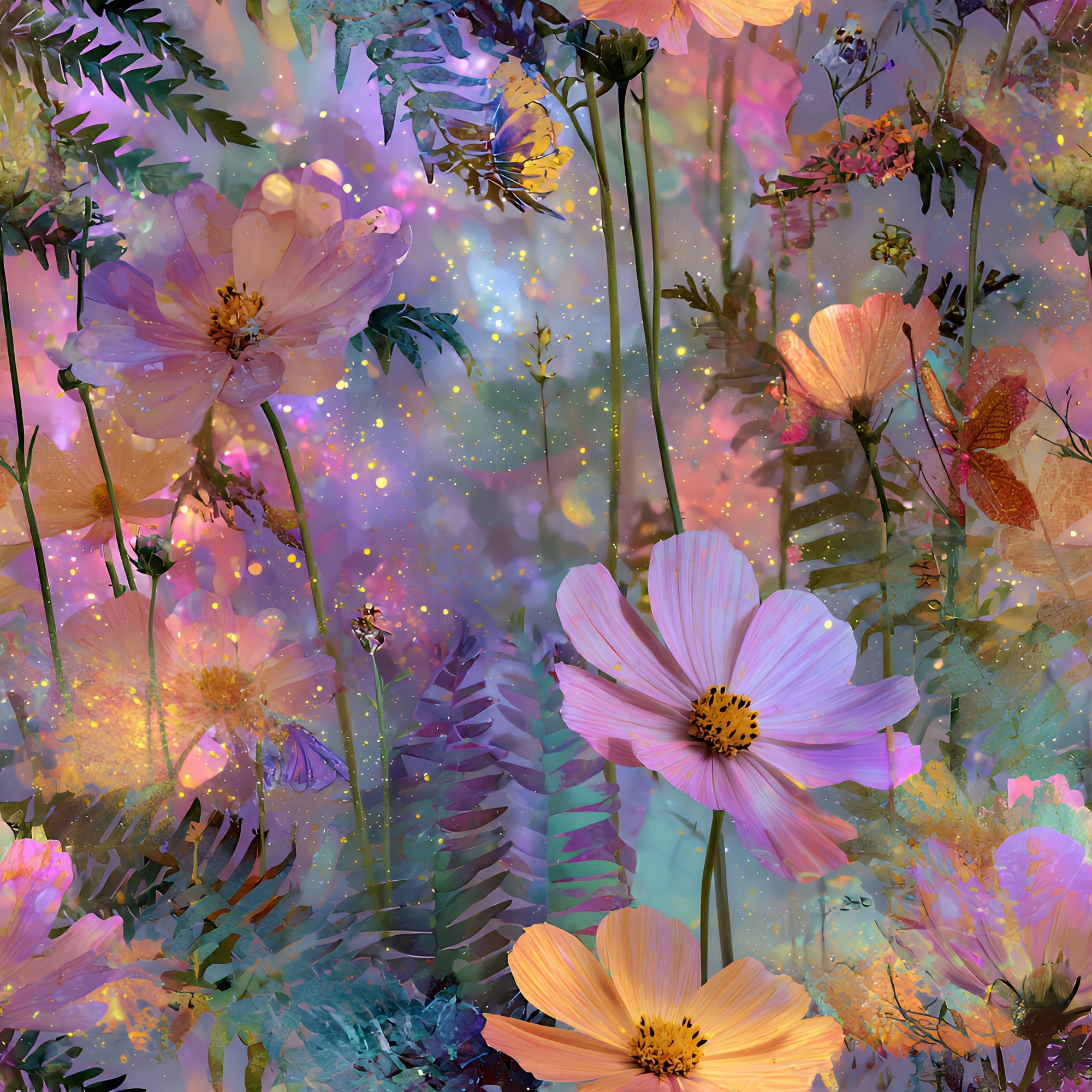 Opal Garden Pattern 9 Minky Fabric