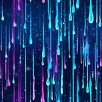 navy blue, turquoise, purple, magenta, dripping pattern, liquid drops, streaks, flowing design, abstract pattern, neon colors, cosmic background, starry night,, fabric panel, modern art style, contemporary design, fluid motion, electric blue, vibrant colors, digital art aesthetic