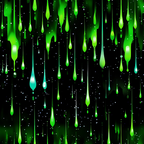 green liquid, dripping pattern, neon green, lime green, teal accents, black background, droplets, flowing design, abstract pattern, modern art, contemporary style,, fabric panel, geometric drips, vibrant colors, electric green, liquid motion, streaming effect, digital art style, futuristic design