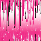 hot pink, magenta, black, white, dripping pattern, liquid drops, paint drips, flowing design, abstract pattern, contemporary art, modern style, vibrant colors, artistic design,, fabric panel, craft material, sewing supplies, bold colors, graphic pattern, fluid motion