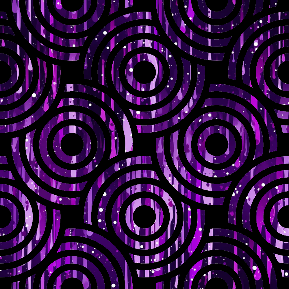 purple, violet, magenta, lilac, concentric circles, geometric pattern, liquid drips, abstract design, modern art, psychedelic, ripples, waves,, fabric panel, contemporary, flowing design, circular motifs, gradient effect, artistic print, mesmerizing pattern