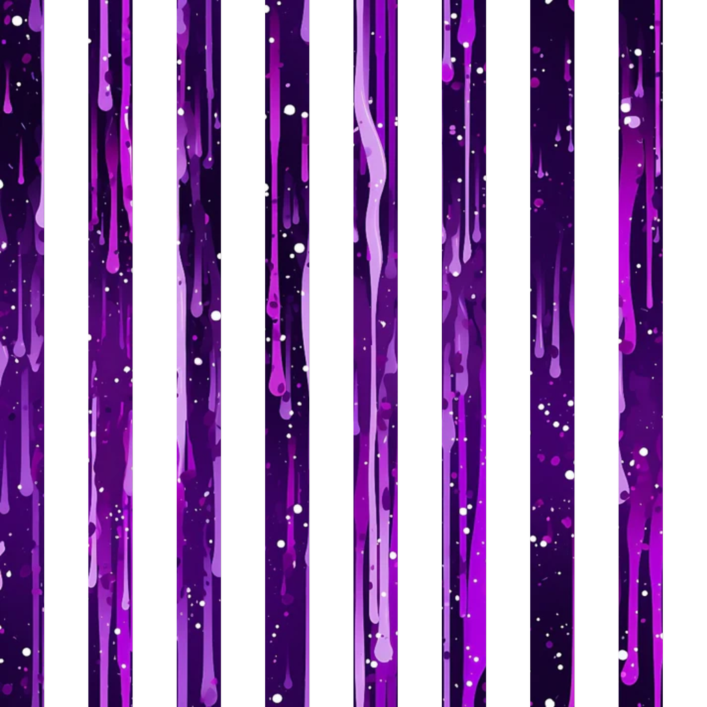 purple, magenta, violet, lavender, white, dripping, liquid, paint drips, vertical stripes, splatter, drops, modern, contemporary, abstract,, fabric panel, flowing, artistic, cosmic, galaxy
