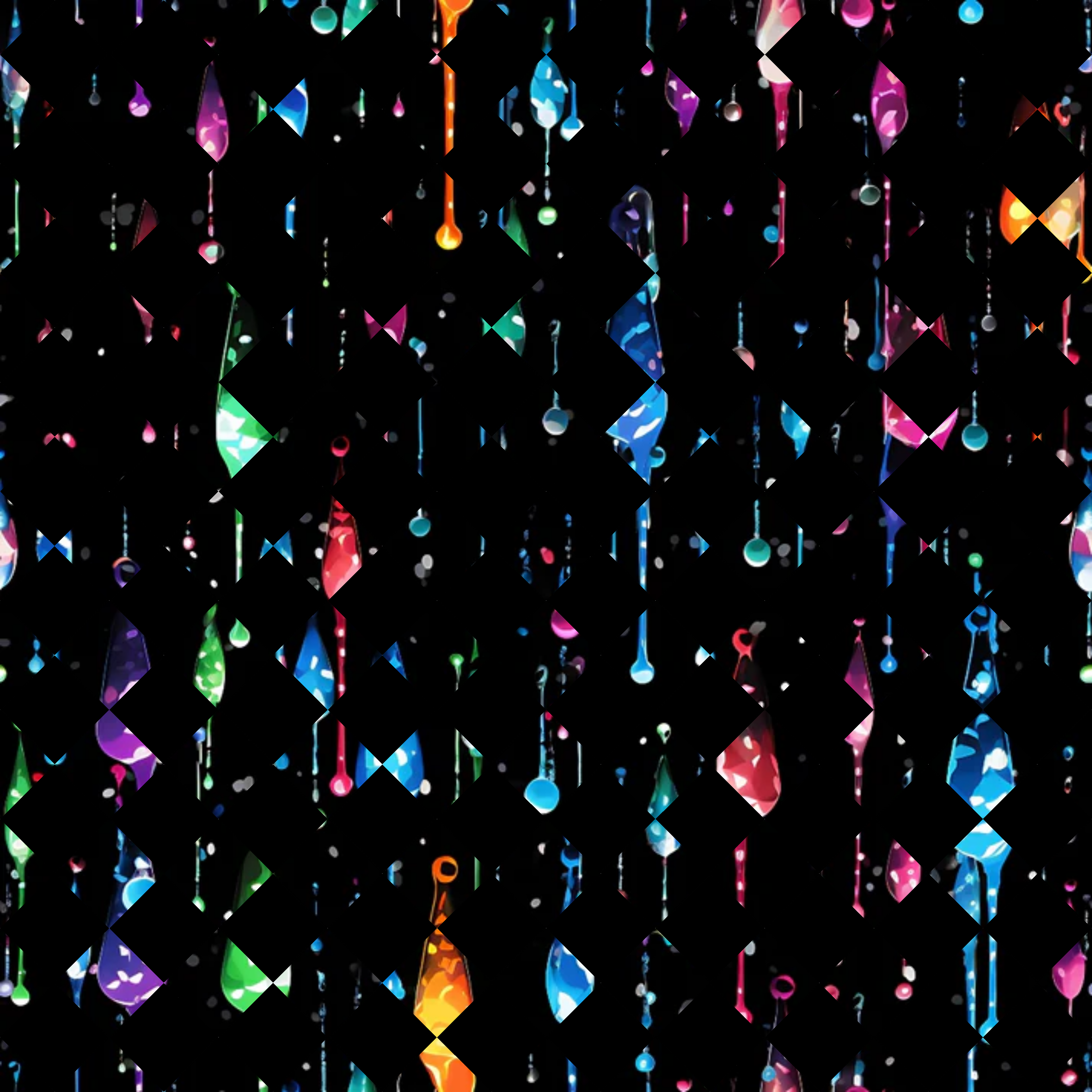 Dripping Rainbow Liquid Pattern 14 Minky Fabric