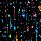 Dripping Rainbow Liquid Pattern 15 Minky Fabric